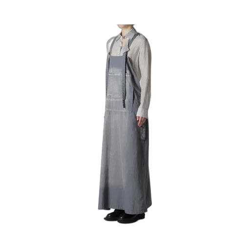 Spotted Denim Salopette Skirt