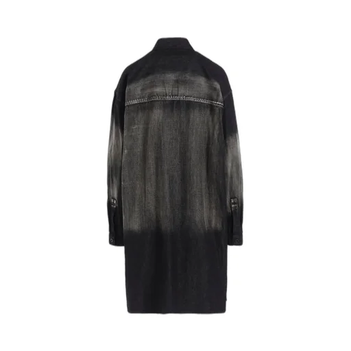 Spotted Denim Big Gown Blouse