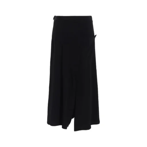 Ta/Pe Crepe De Chine Asymmetric Flare Pants