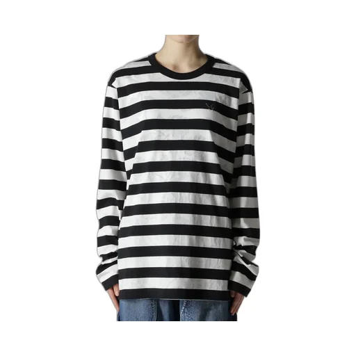 Flower Print/Stripe Y's Stitch Long Sleeve T