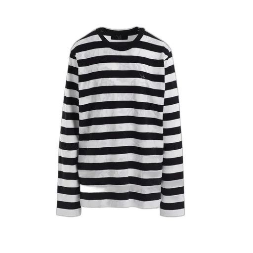 Flower Print/Stripe Y's Stitch Long Sleeve T