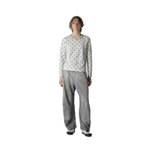 Polka Dot Y's Stitch Long Sleeve T