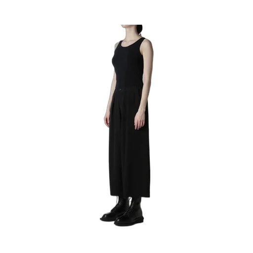 Ta/Pe Crepe De Chine Front Tuck Wide Pants
