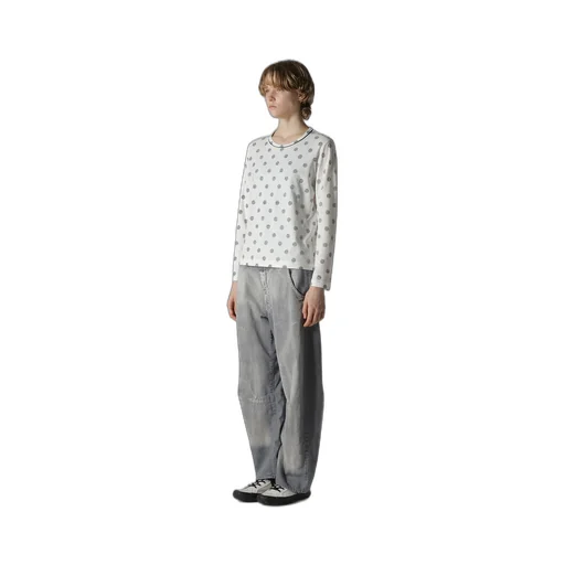 Polka Dot Y's Stitch Long Sleeve T