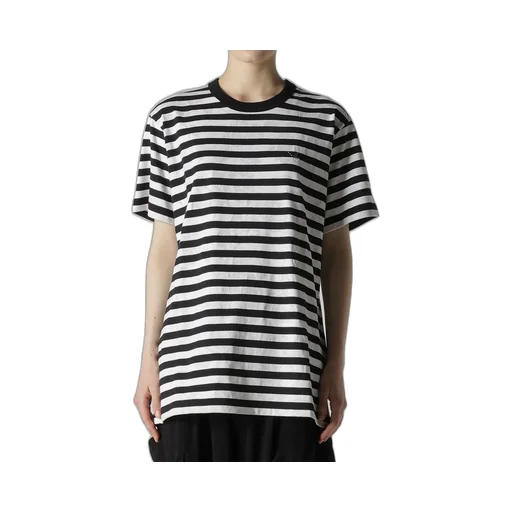 Flower Print/Stripe Y's Stitch T