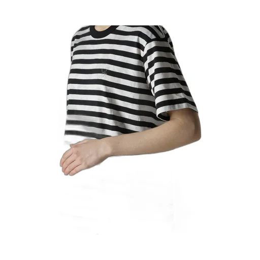 Flower Print/Stripe Y's Stitch T