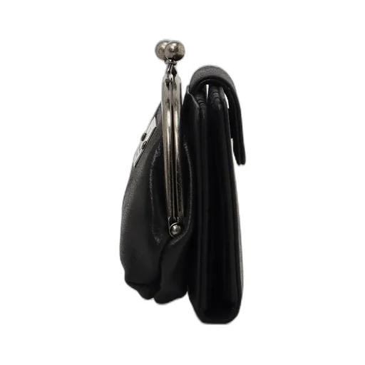 Leather Card Case W/ Metal Clasp