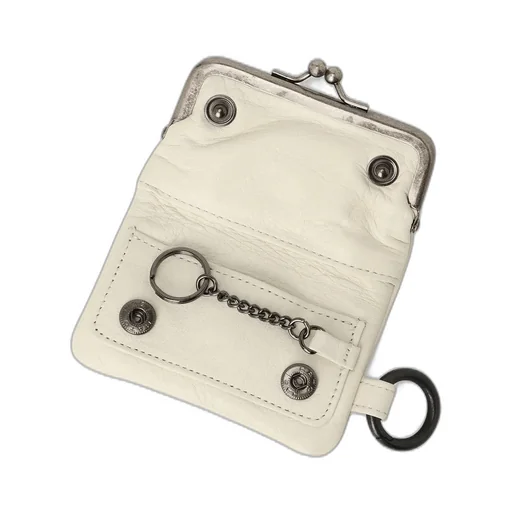 Semi-Glossy Leather Key Case W/ Metal Clasp