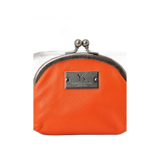 Semi-Glossy Leather Wallet W/ Metal Clasp