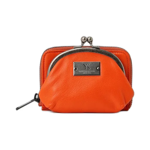 Semi-Glossy Leather Wallet W/ Metal Clasp