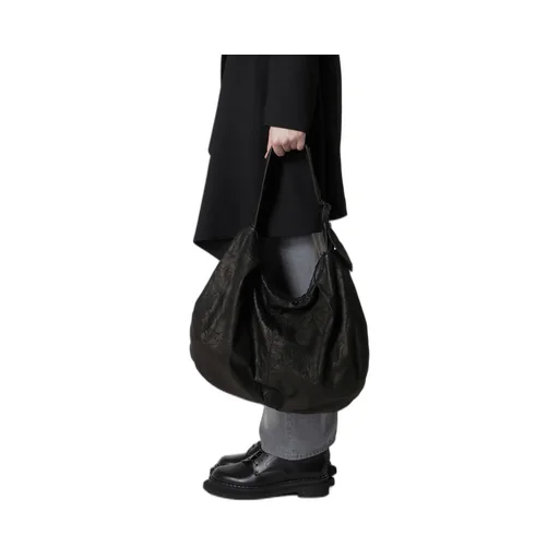 Soft Leather Gyoza-Style Bag