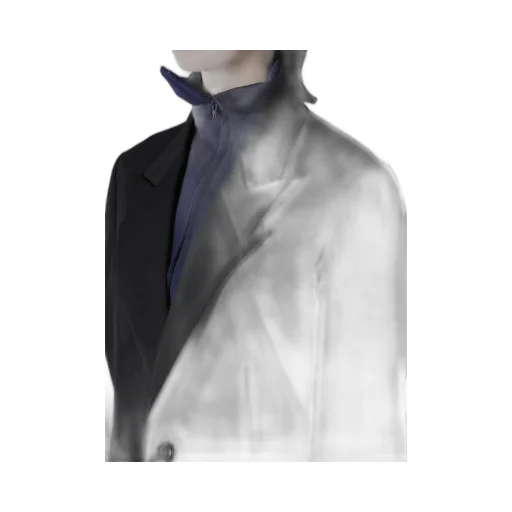 Wool Gabardine Peaked Lapel Jacket