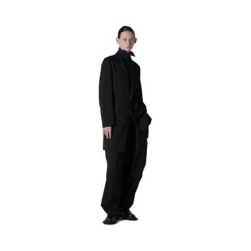 Wool Gabardine Peaked Lapel Jacket