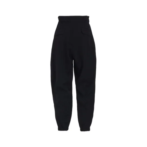 Wool Gabardine Elastic Waist/Hem Pants