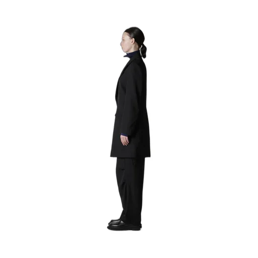 Wool Gabardine Peaked Lapel Jacket