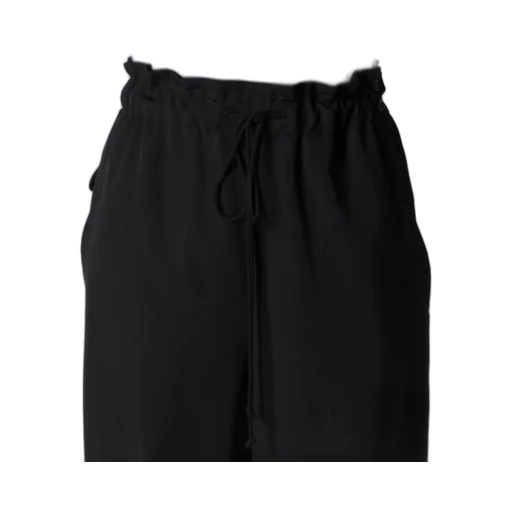 Wool Gabardine Elastic Waist/Hem Pants