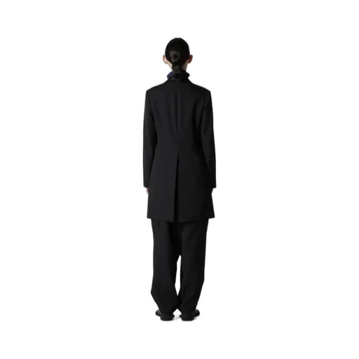 Wool Gabardine Peaked Lapel Jacket