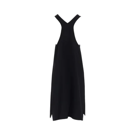 Wool Gabardine Overalls Dress