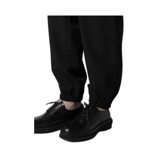 Wool Gabardine Elastic Waist/Hem Pants