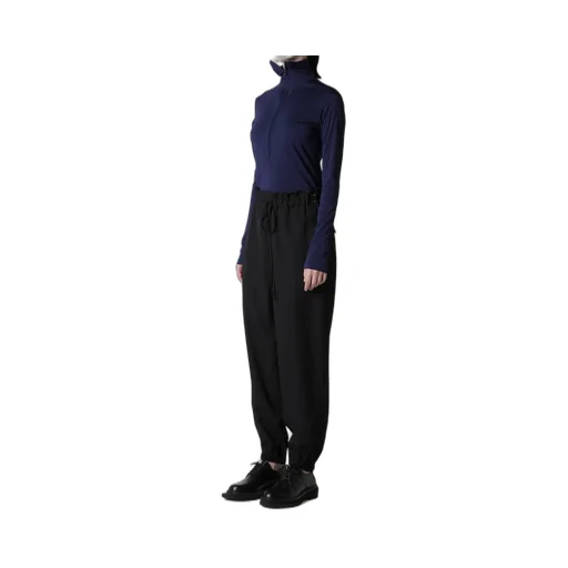 Wool Gabardine Elastic Waist/Hem Pants