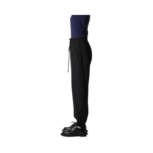 Wool Gabardine Elastic Waist/Hem Pants