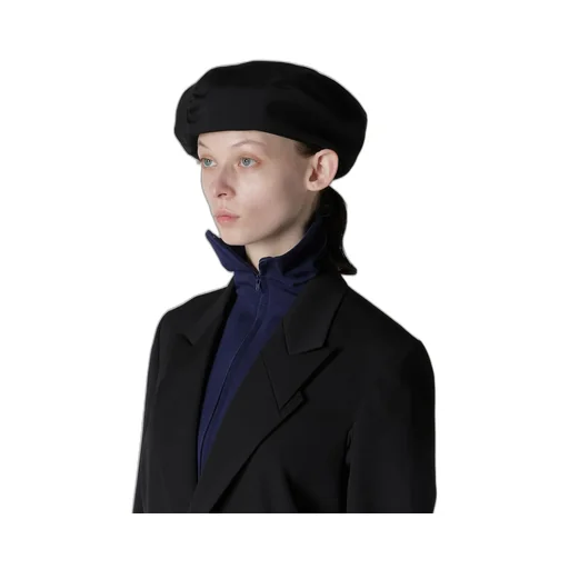 Wool Gabardine Dart Beret