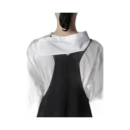 Wool Gabardine Overalls Dress
