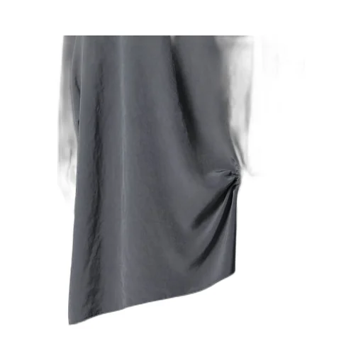 Crepe De Chine Circle Gathered Blouse