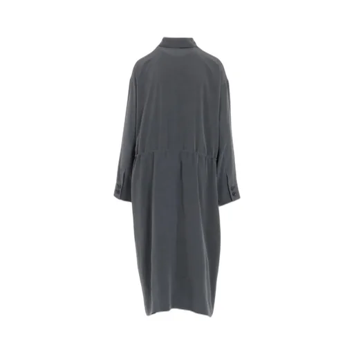 Crepe De Chine 4-Pocket Long Dress