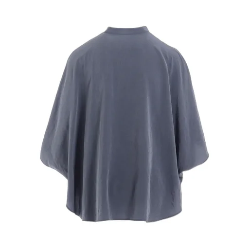 Crepe De Chine Stand Cape Blouse