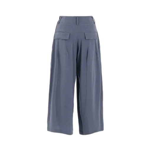 Crepe De Chine Random Tuck Pants