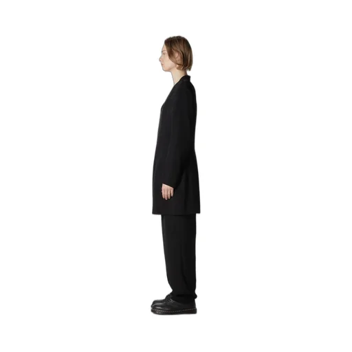 Crepe De Chine Collarless Jacket