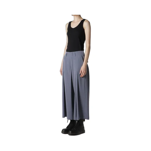 Crepe De Chine Random Tuck Pants
