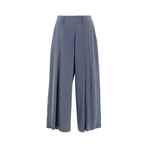 Crepe De Chine Random Tuck Pants