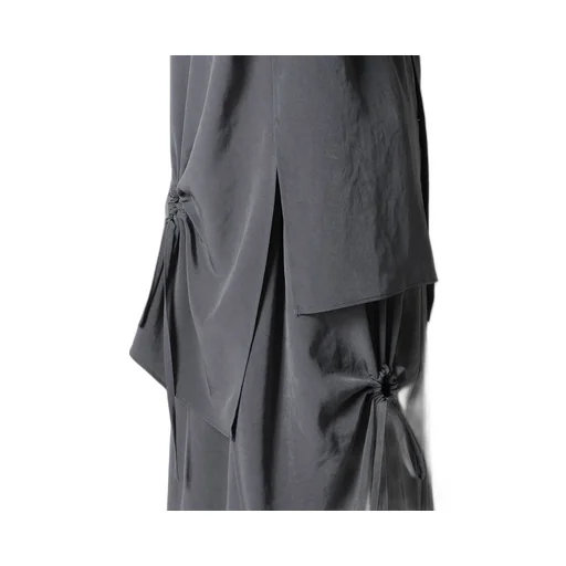 Crepe De Chine Circle Gathered Blouse