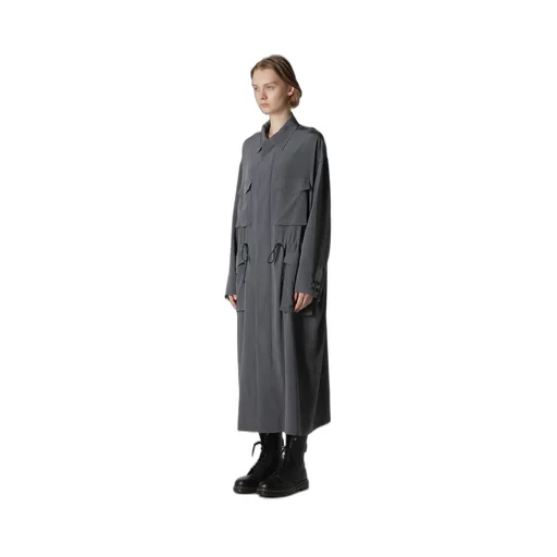 Crepe De Chine 4-Pocket Long Dress