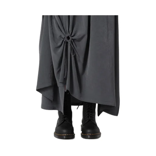 Crepe De Chine Circle Gathered Skirt
