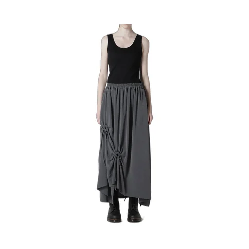 Crepe De Chine Circle Gathered Skirt