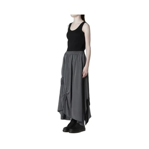 Crepe De Chine Circle Gathered Skirt