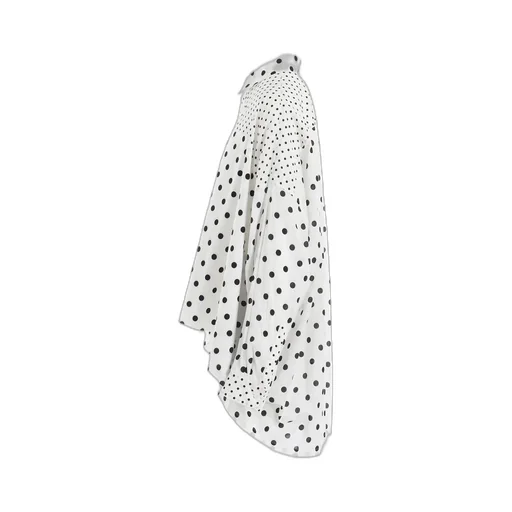 60/- Cotton Lawn Dot Print Long Sleeve Blouse