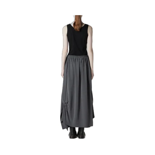 Crepe De Chine Circle Gathered Skirt