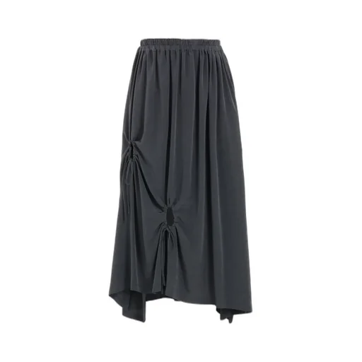 Crepe De Chine Circle Gathered Skirt