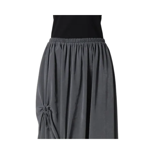 Crepe De Chine Circle Gathered Skirt