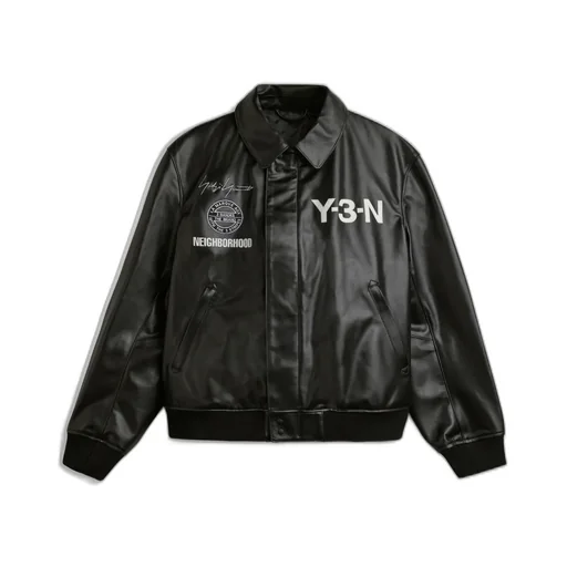 Y-3 Nbhd Leather Bomber Jacket