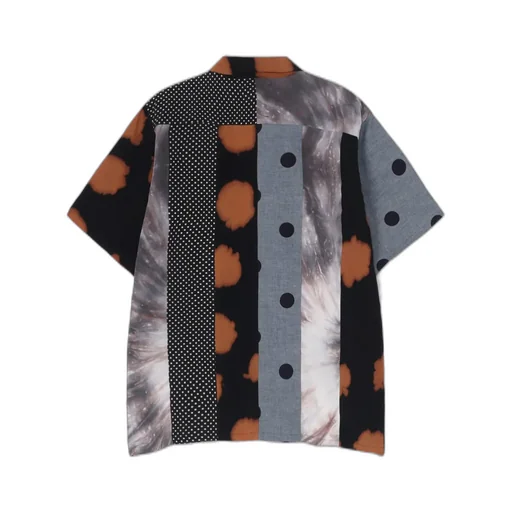 Wildside × Noma T.D. Dot Print & Dye Patchwork Shirt