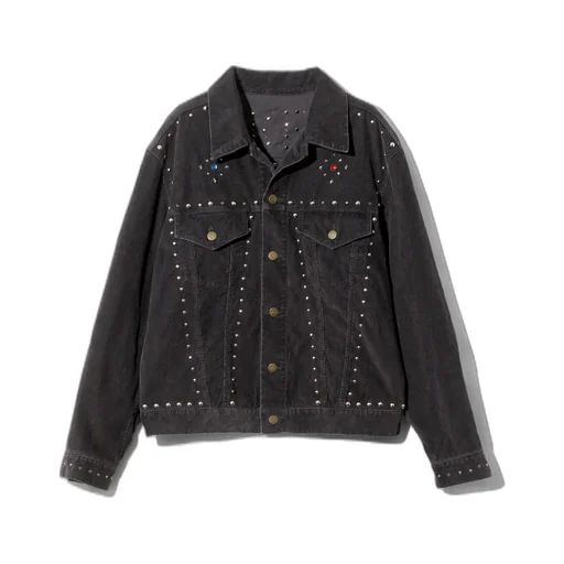 Studded Jean Jacket - 14W Corduroy