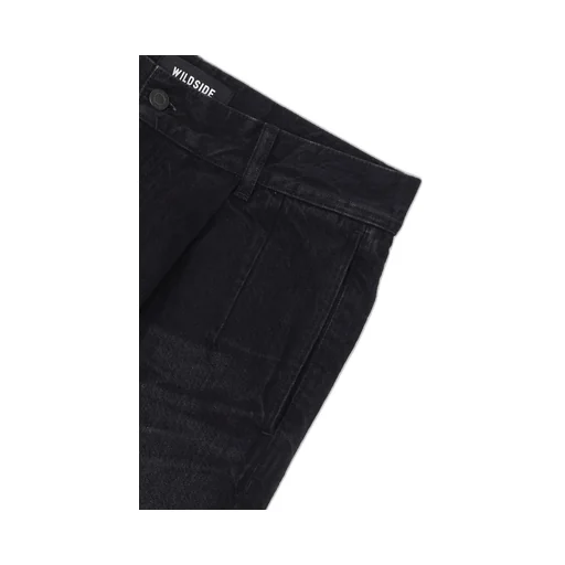 Wildside×Minedenim Black Denim Wide Work Pants