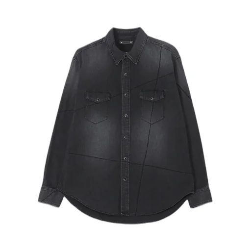Wildside × Minedenim Frankenstein Loose Denim Western Shirts