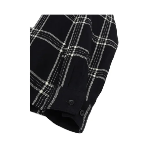 Wildside×Minedenim R.Wool Flannel Check Embroidery Open Collar Sh