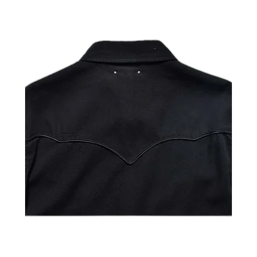B.Denim Piping Trim Western Sh